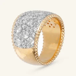 Anello a Fascia Graduato con Pavé in Cubic Zirconia