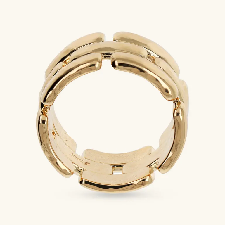 Anello a Fascia Maglia Pantera Martellato