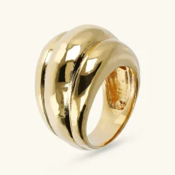 Anello a Fascia Martellato Design Triplo