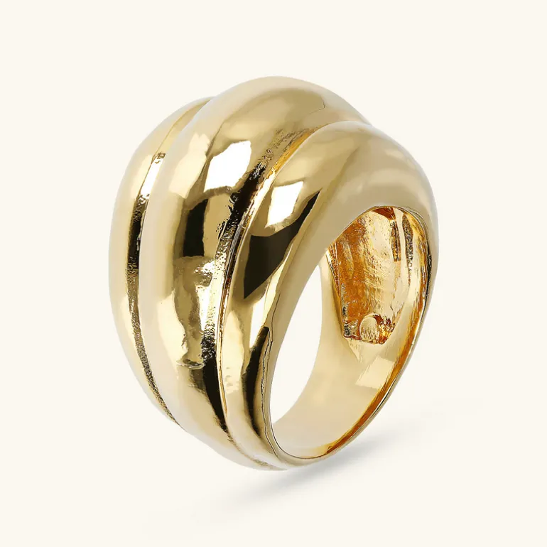 Anello a Fascia Martellato Design Triplo