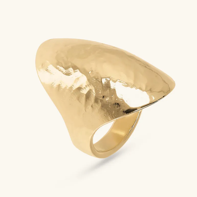 Anello Chevalier Martellato Forma Ovale