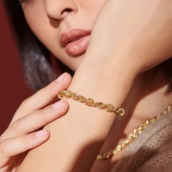 Bracciale Catena Corda con Rondelle