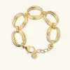 Bracciale con Maxi Maglie Ovali Texture Rigata