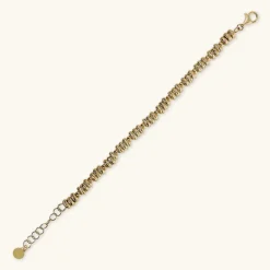 Bracciale con Rondelle Martellate e Sfere Lucide