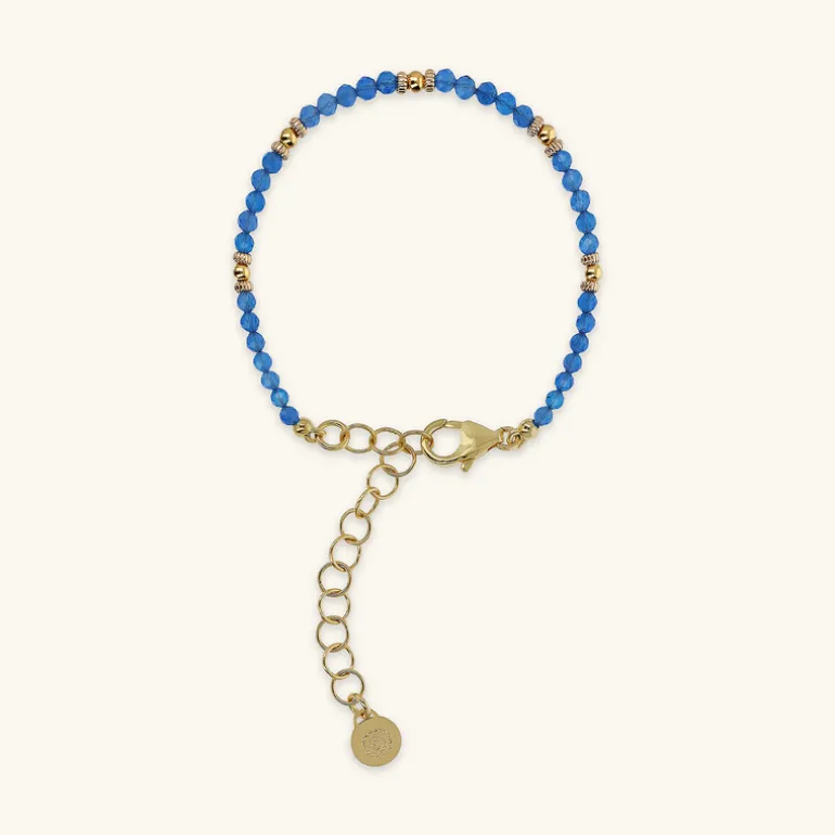 Bracciale con Sfere Golden e Pietra Naturale Quarzite