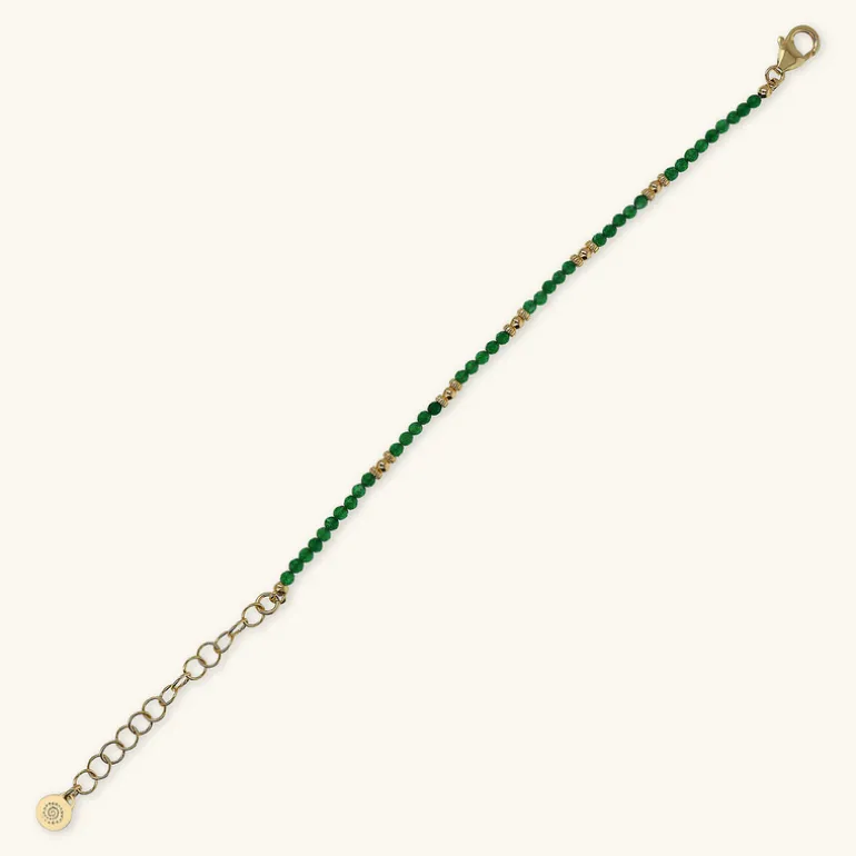 Bracciale con Sfere Golden e Pietra Naturale Quarzite