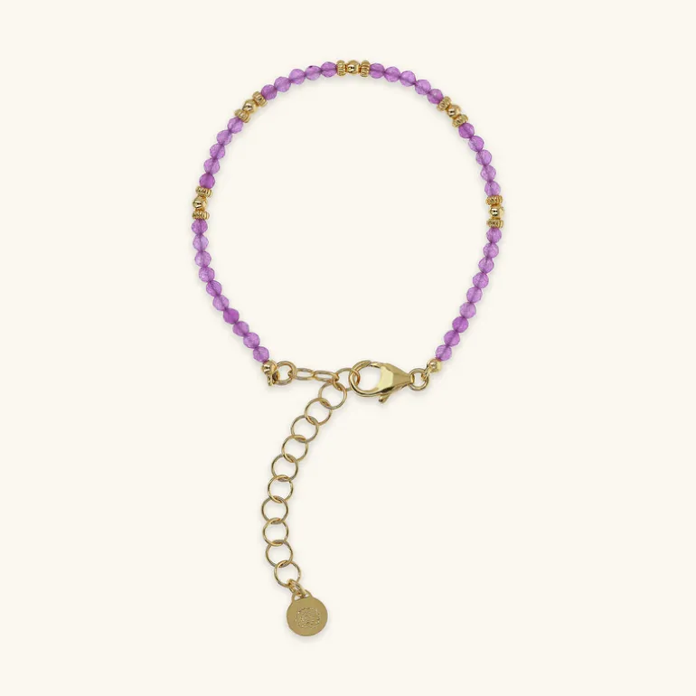 Bracciale con Sfere Golden e Pietra Naturale Quarzite