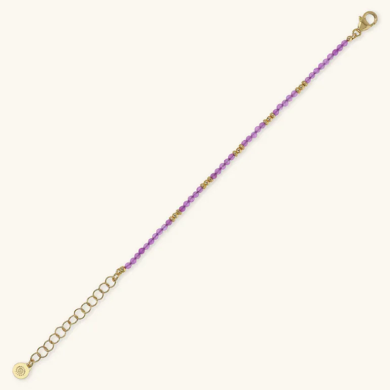 Bracciale con Sfere Golden e Pietra Naturale Quarzite