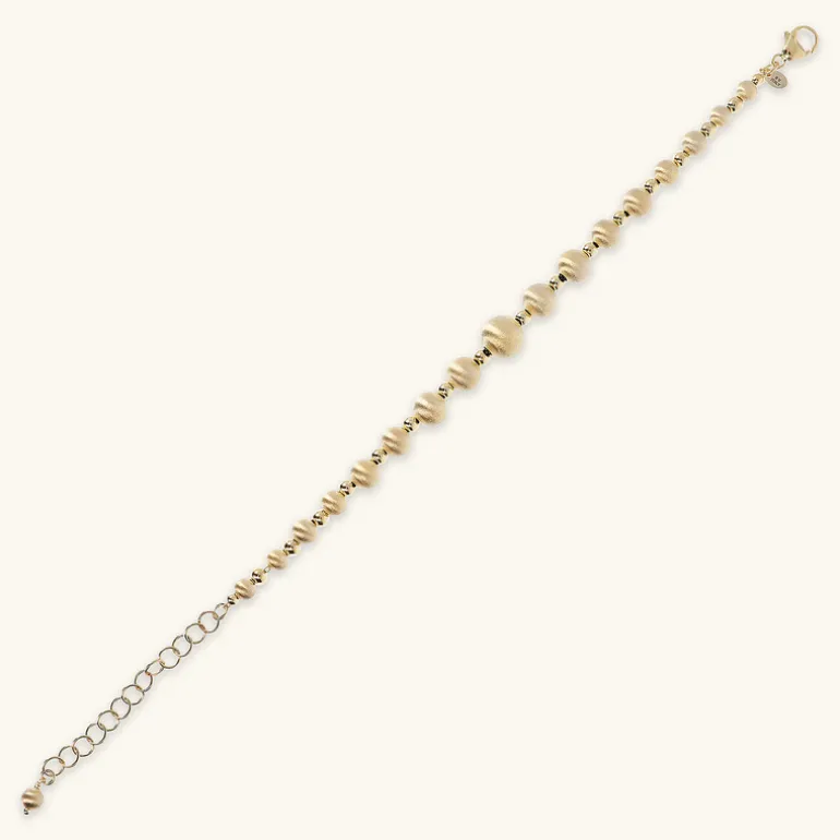 Bracciale con Sfere Satinate Graduate