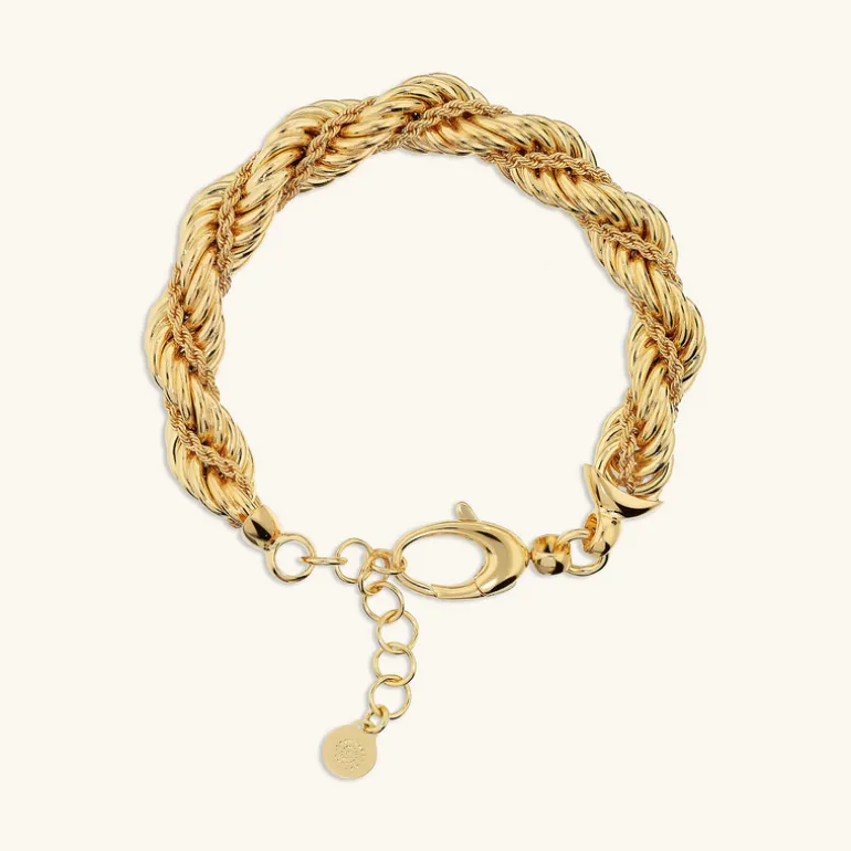 Bracciale Doppia Catena Corda