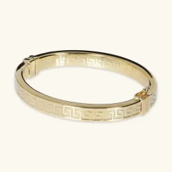 Bracciale Rigido con Greca Martellato