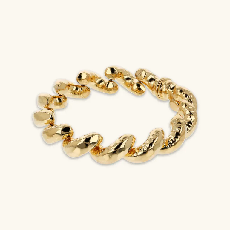 Bracciale Rigido Martellato Catena San Marco