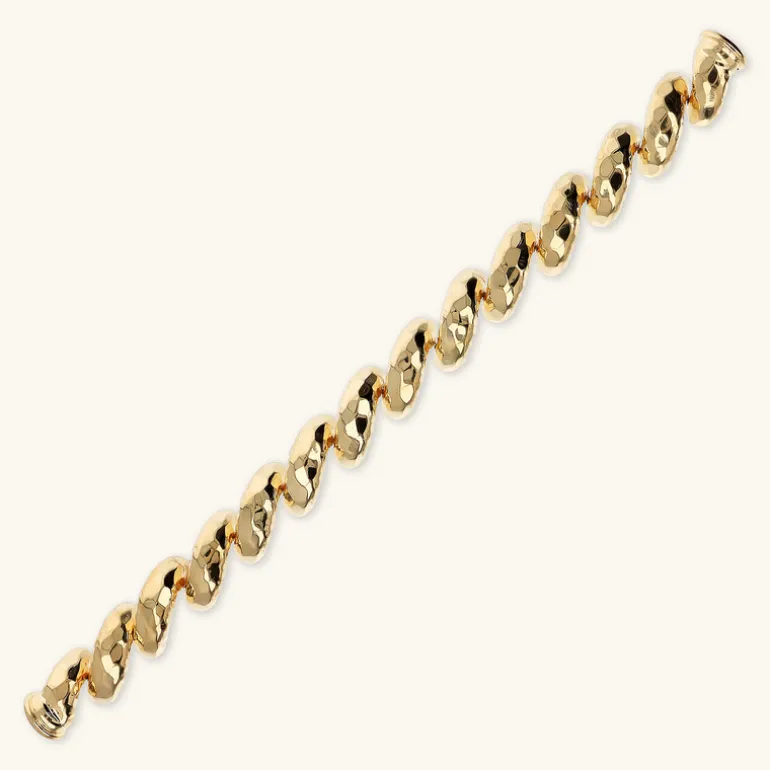 Bracciale Rigido Martellato Catena San Marco