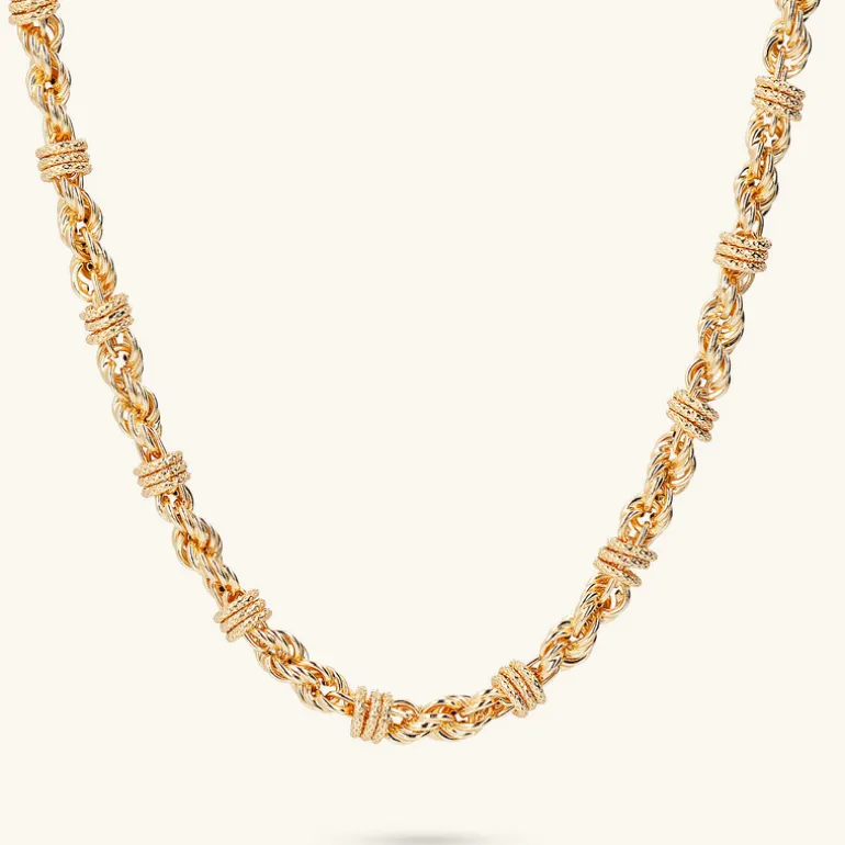 Collana Catena Corda con Rondelle