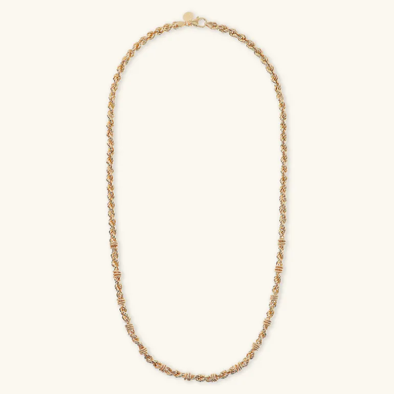 Collana Catena Corda con Rondelle
