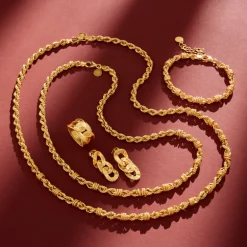 Collana Catena Corda con Rondelle