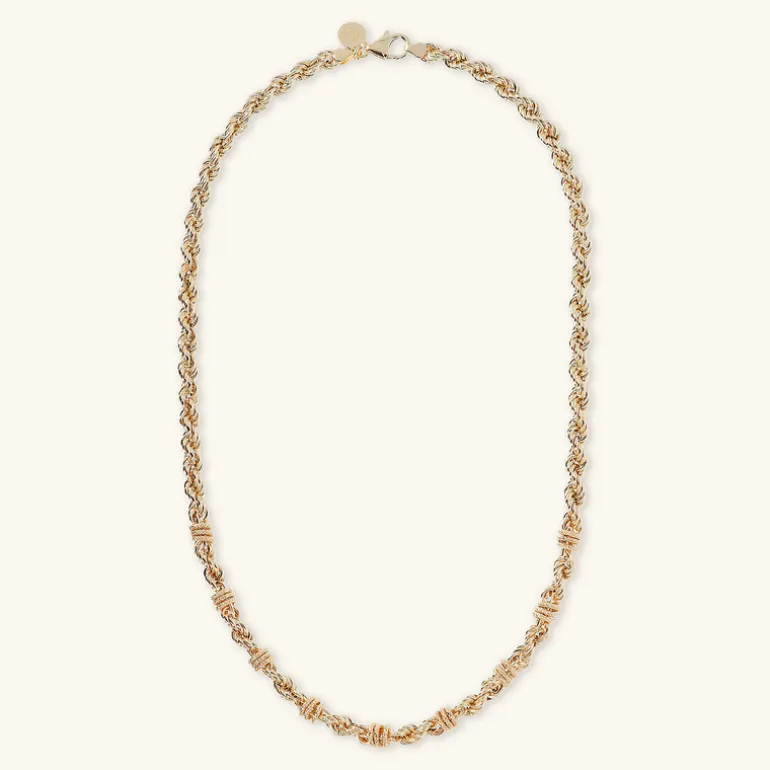 Collana Catena Corda con Rondelle