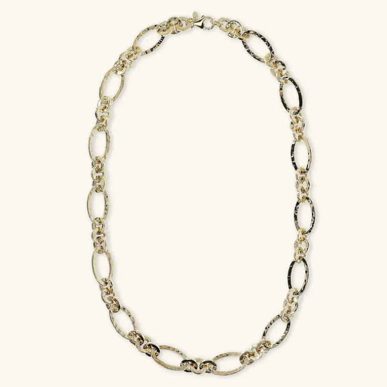 Collana Catena Figaro con Maglia Rolo e Ovale
