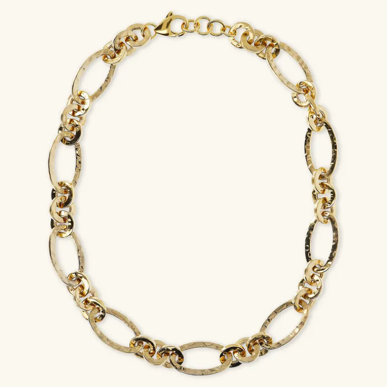 Collana Catena Figaro con Maglia Rolo e Ovale