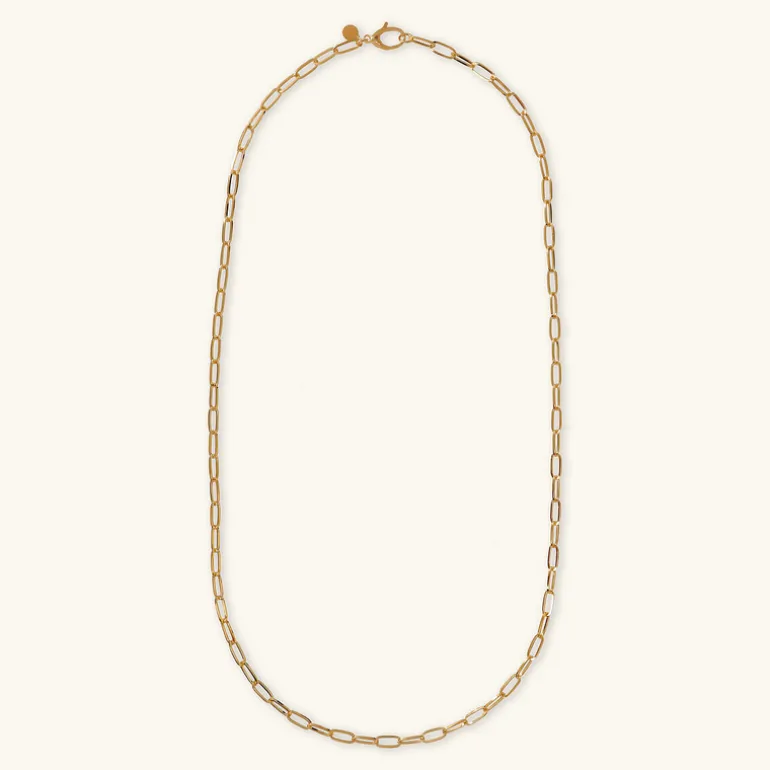 Collana Catena Paperclip Martellata