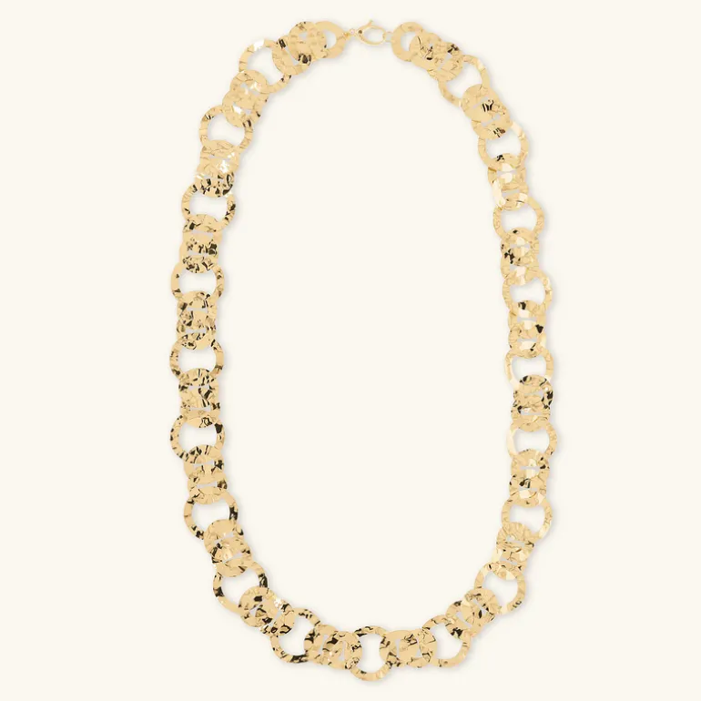 Collana con Maglie ad Anelli Martellati