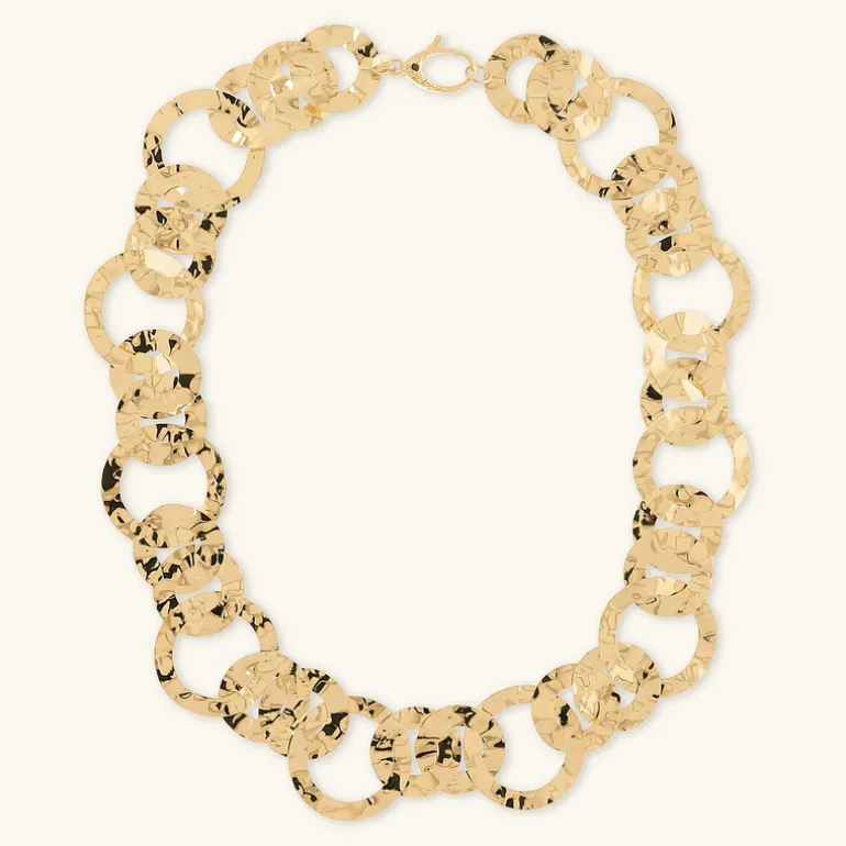 Collana con Maglie ad Anelli Martellati