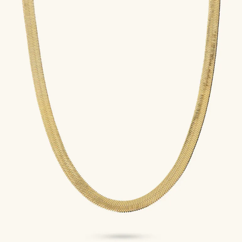 Collana Girocollo Catena Snake Piatta