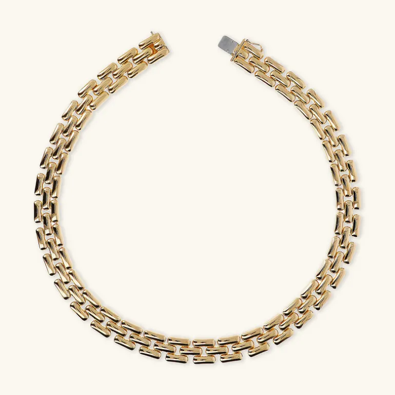 Collana Girocollo Catena Pantera Superficie Liscia