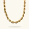 Collana Girocollo Doppia Catena Corda