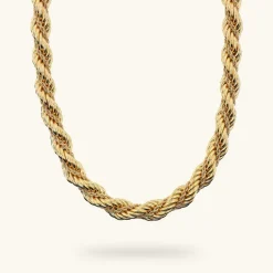 Collana Girocollo Doppia Catena Corda