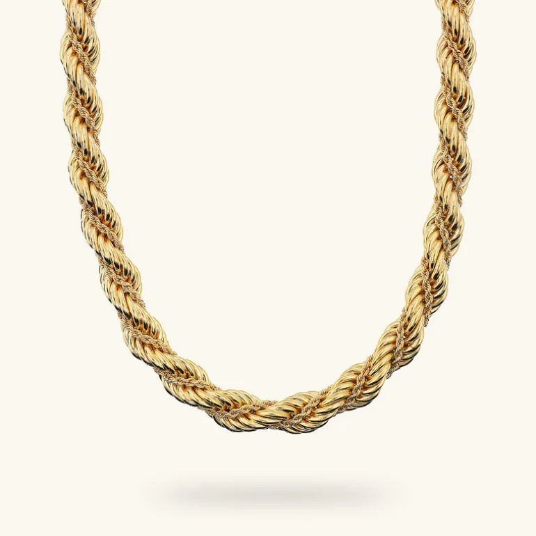 Collana Girocollo Doppia Catena Corda