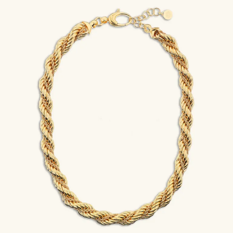 Collana Girocollo Doppia Catena Corda