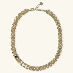 Collana Girocollo Maglia Geometrica Piatta