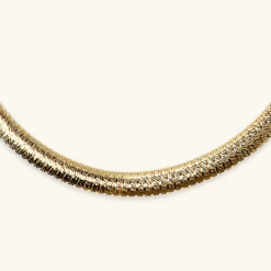 Collana Girocollo Tubogas Diamantata