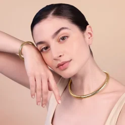 Collana Girocollo Tubogas Diamantata