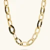 Collana Lunga Catena Ovale Piatta Martellata