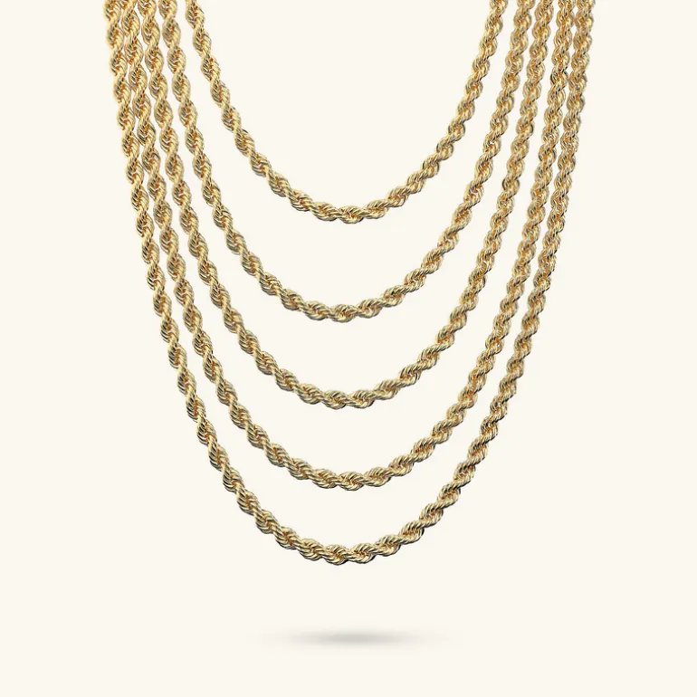 Collana Multifilo Graduata Maxi Catena Corda