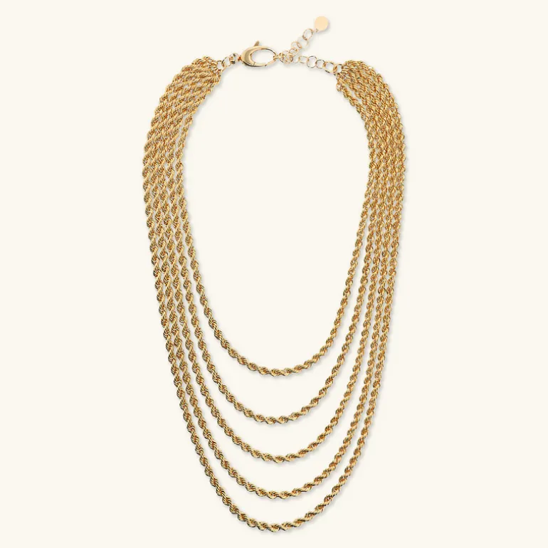 Collana Multifilo Graduata Maxi Catena Corda
