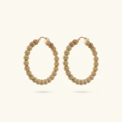 Orecchini a Cerchio con Bead Satinate