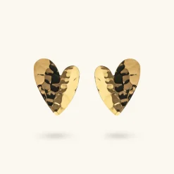 Orecchini Cuore a Lobo Martellati