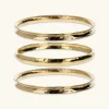 Set di Tre Bracciali Rigidi Concavi Martellati